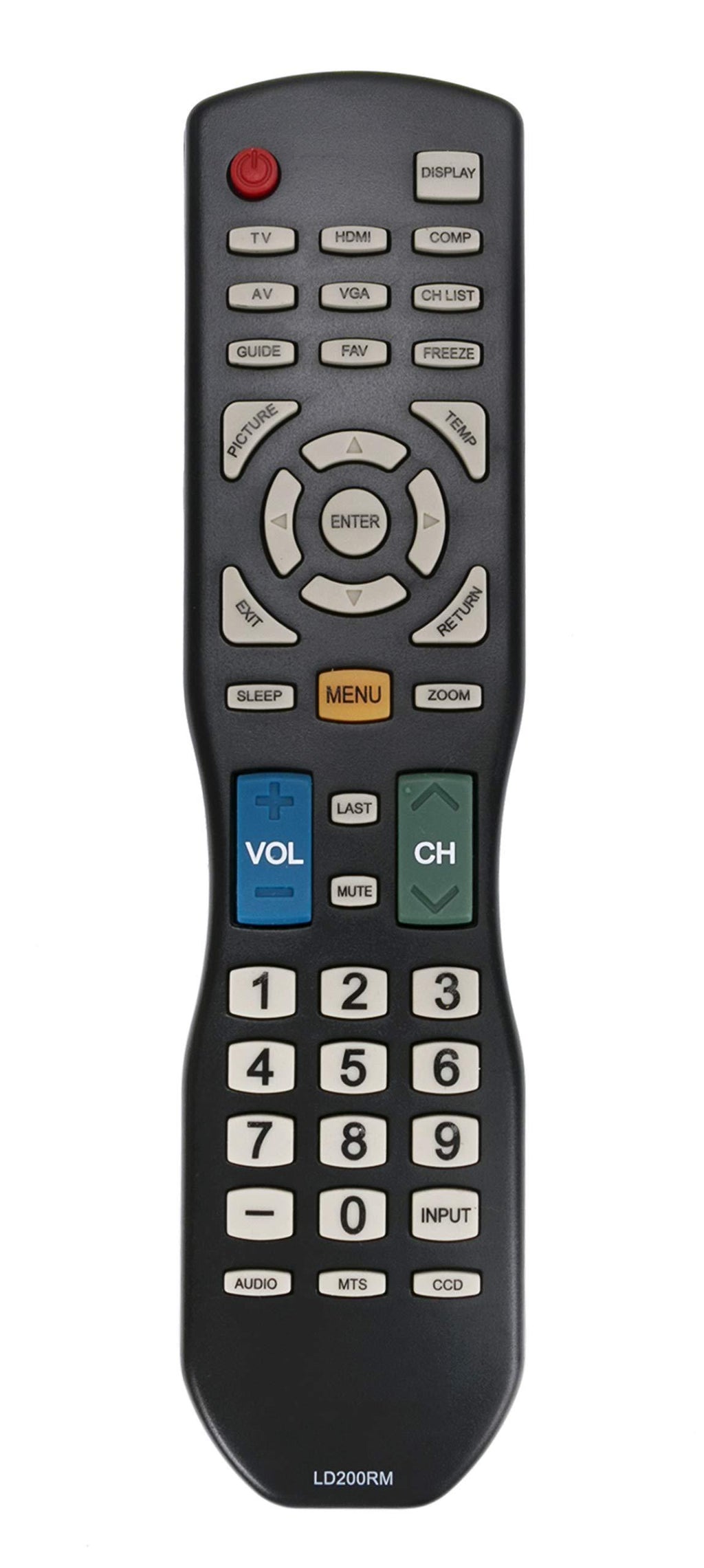 AULCMEET TV Remote Control LD200RM LD220RM Compatible with APEX Digital Smart TV LD4688T LE40H88 LD3249 LD3288T LD3288M LD4077 LE4077M LD4088 LD4688 LE3212 LE3212D LE4012 LE4612 LE3242 LD4088RM