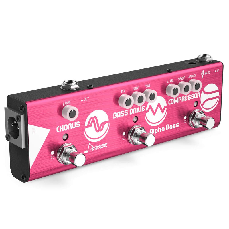 [AUSTRALIA] - Donner Mini Effect Chain Alpha BASS Guitar Effect Pedal Compressor Bass Drive Chorus Effect Pedal 