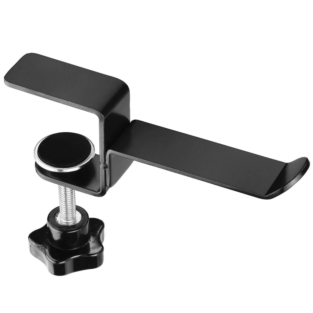 Bluecell Black Color Universal Metal Gaming Headphones Headset Hanger Mount Under Desk Hook Clip with Adjustable Clamp for All Headsets