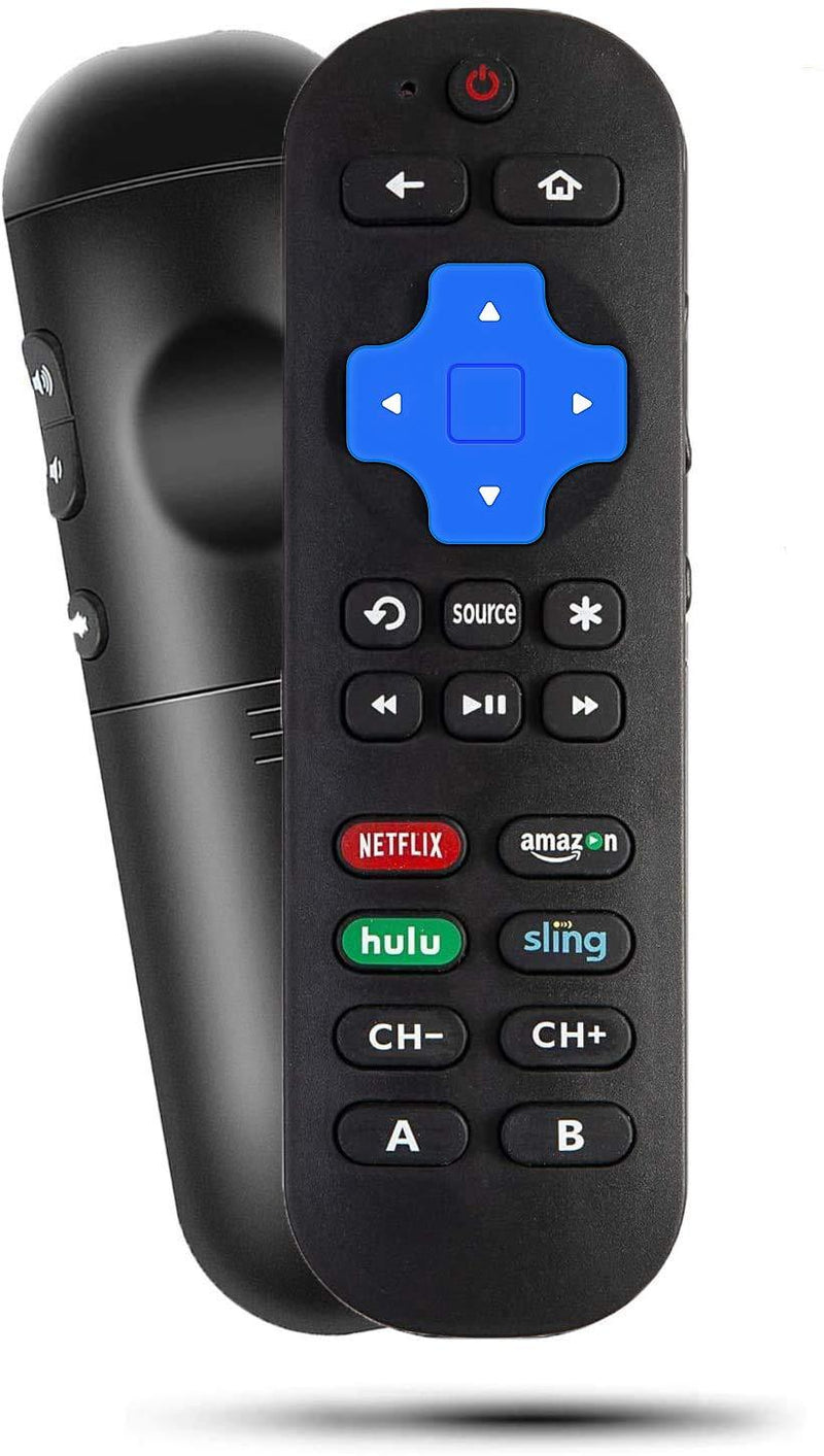 Universal Remote Control for Roku Player with 9 More Learning Keys To Control TV, Soundbar, Receiver All in One Fit for Roku 1 2 3 4 Premier+ Express Ultra (NOT for ROKU Stick & Built-in ROKU TV) 1X Remote