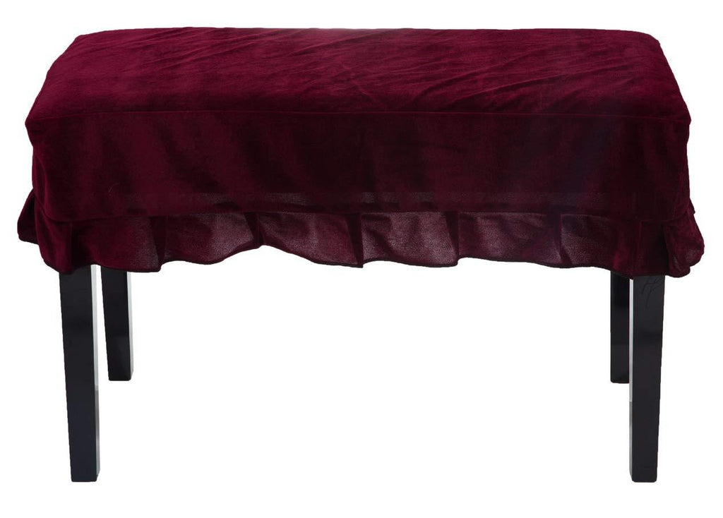 Timiy Universal Piano Stool Chair Bench Cover or Piano Dual Seat Bench(Deep Red)