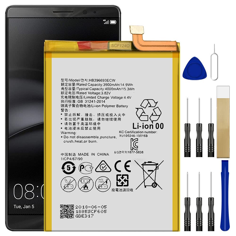 for Huawei Mate 8 NXT-L09 Replacement Battery HB396693ECW Free Adhesive Tool