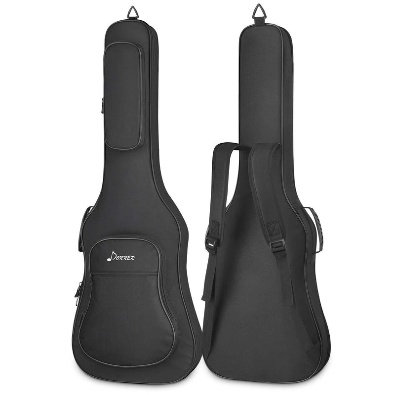 Donner 39 inch Electric Guitar Bag Gig Bag, 0.5 Inch Padded Sponge 600D Ripstop Waterproof Nylon Dustproof Soft Electric Guitar Case Adjustable Strap Black 0.5Inch Padded