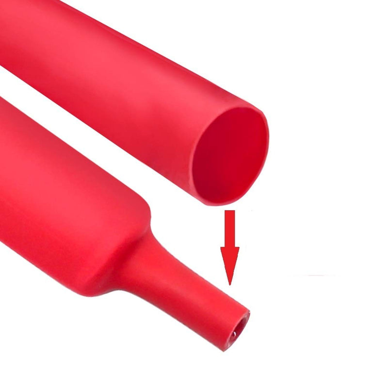 Purple-fox 3:1 Heat Shrink Tubing Adhesive-Lined Heat Shrinkable Tube Waterproof Insulation Sealing DIY (Dia 2"(50mm)) Dia 2"(50mm)