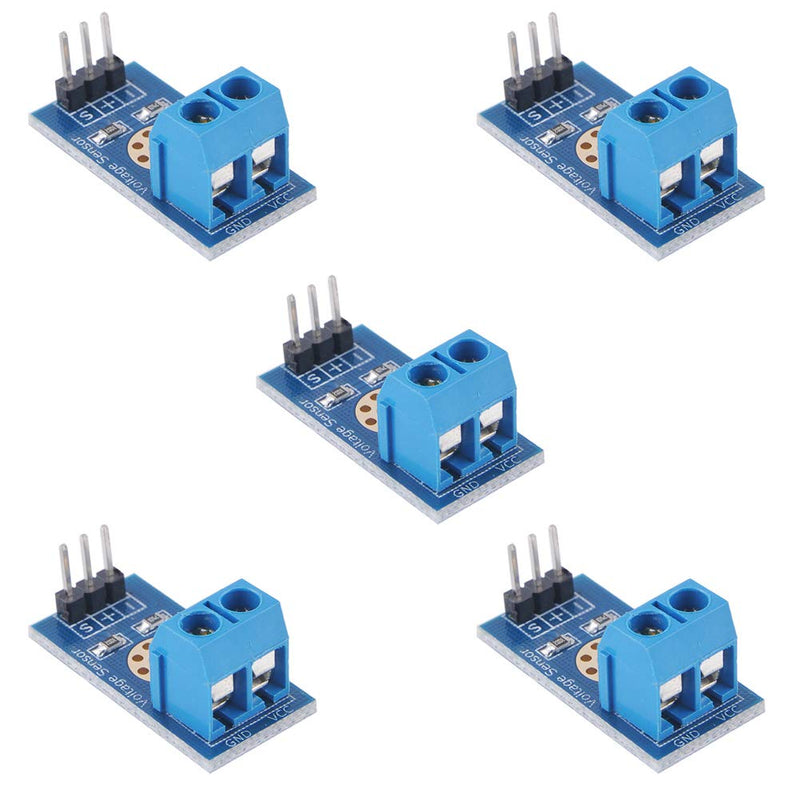 Stemedu DC 0-25V Voltage Detection Sensor Voltage Terminal Measurement Module up to 25V, Test Electronic Bricks for Robot for Arduino Raspberry Pi (Pack of 5pcs)