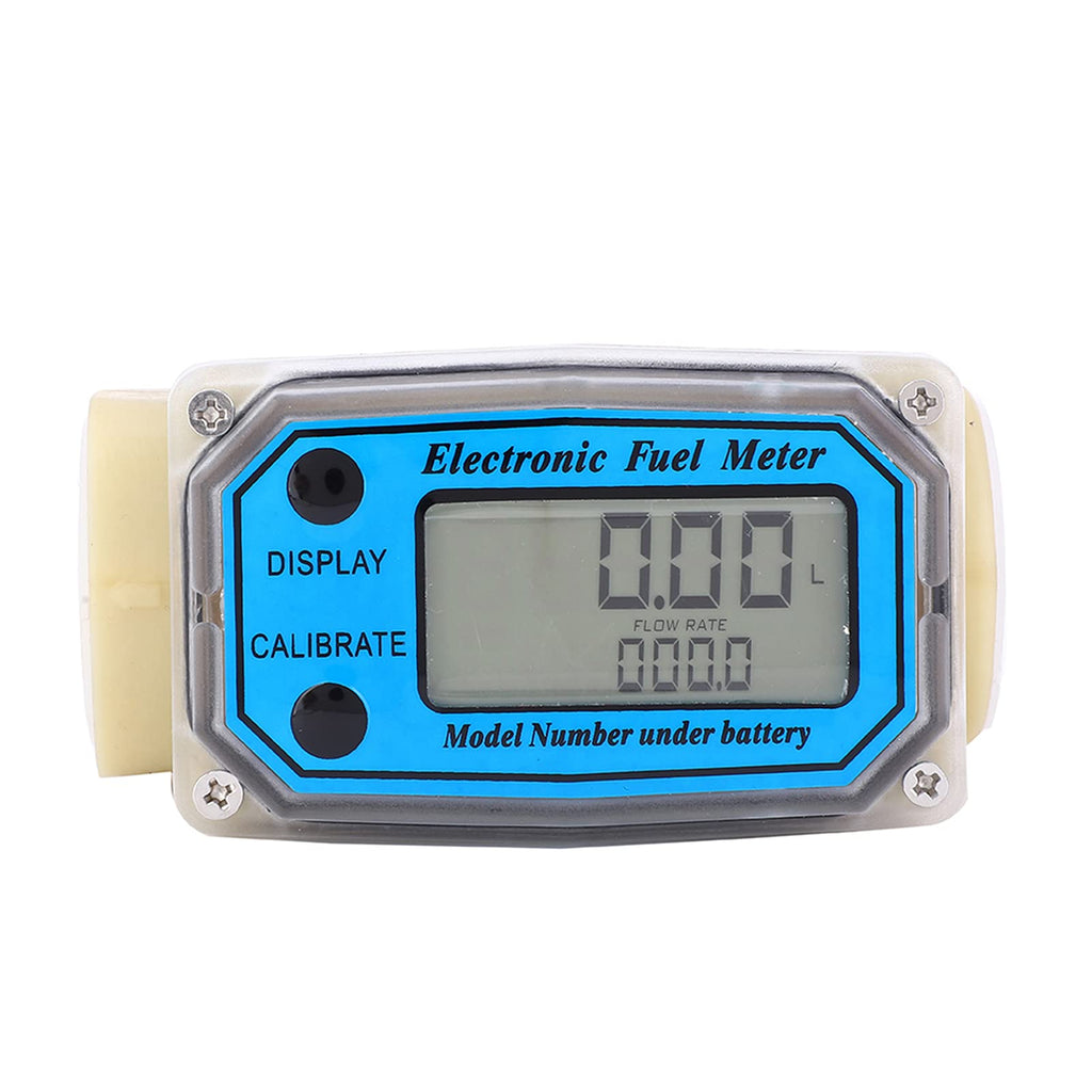 Diesel Fuel Meter, Digital Fuel Meter Water Flow Meter Mini Digital Turbine Flowmeter Diesel Fuel Flow Meter 15-120L/min 1" NPT