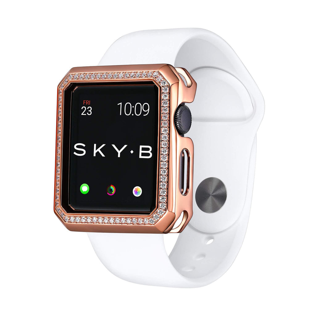 SKYB Deco Halo Rose Gold Protective Jewelry Case for Apple Watch Series 1, 2, 3, 4, 5 Devices - 38mm 38.0 Millimeters