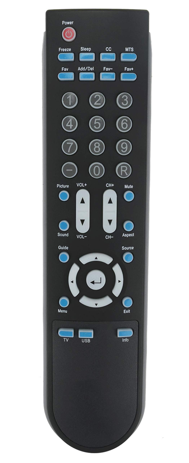 AULCMEET Remote Control Compatible with Sceptre TV KR002B002 X505BV-FHD X460BV-FHD X460 X425BV-FHD X425 X409BV-FHD X402BV-FHD X405BV-FHD3 X405BV-FHD X408BV-FHD X420BV-FHD