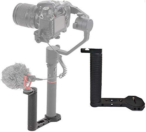 FOTOWELT Dual Handle Grip Transmount with 1/4" Universal Screw Compatible with DJI Ronin-s/DJI Ronin S/Zhiyun Crane 2/Smooth 4 Gimbal for Video Monitor Microphone Mount Adapter
