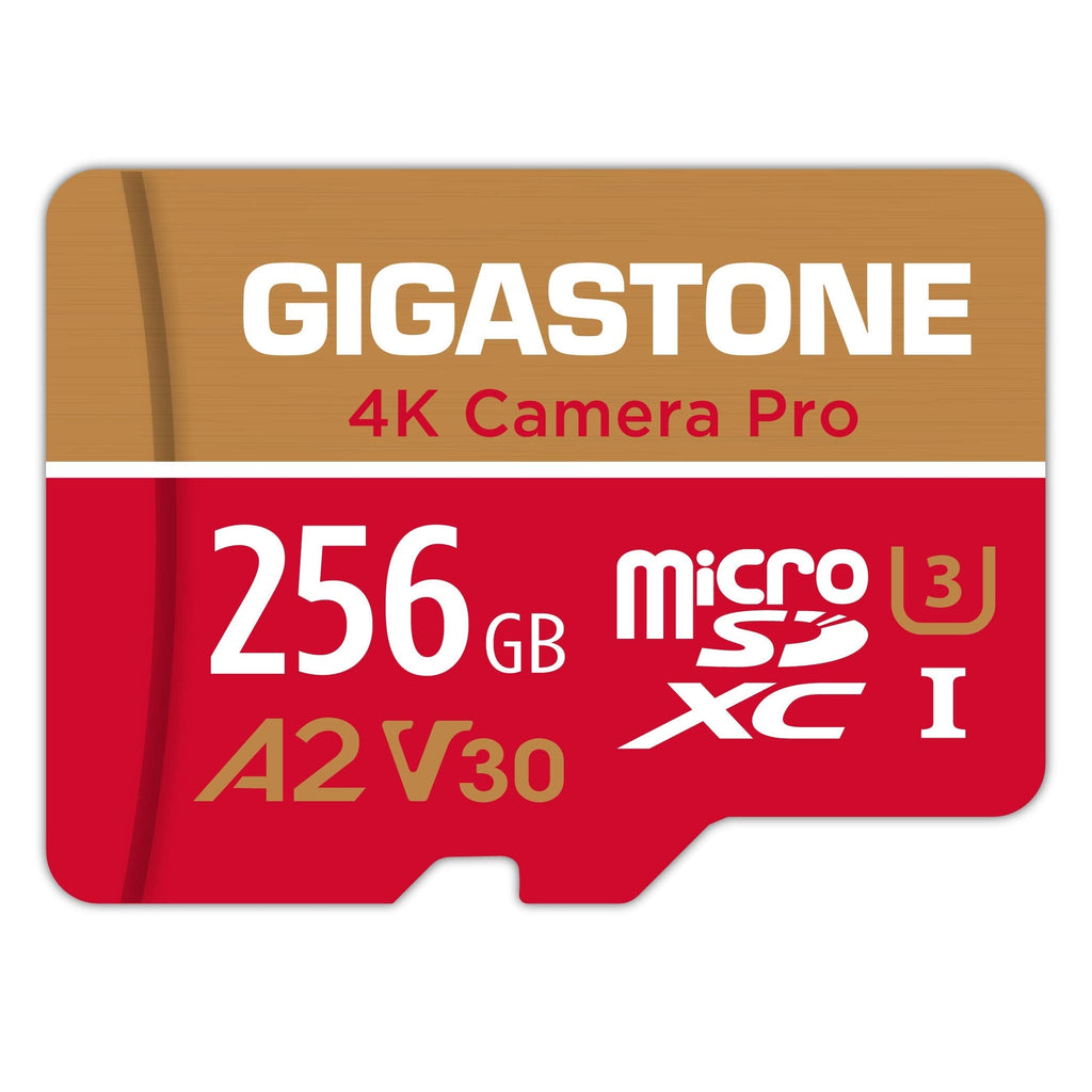 [5-Yrs Free Data Recovery] Gigastone 256GB Micro SD Card, 4K Video Recording for GoPro, Action Camera, DJI, Drone, Nintendo-Switch, R/W up to 100/60 MB/s MicroSDXC Memory Card UHS-I U3 A2 V30 C10