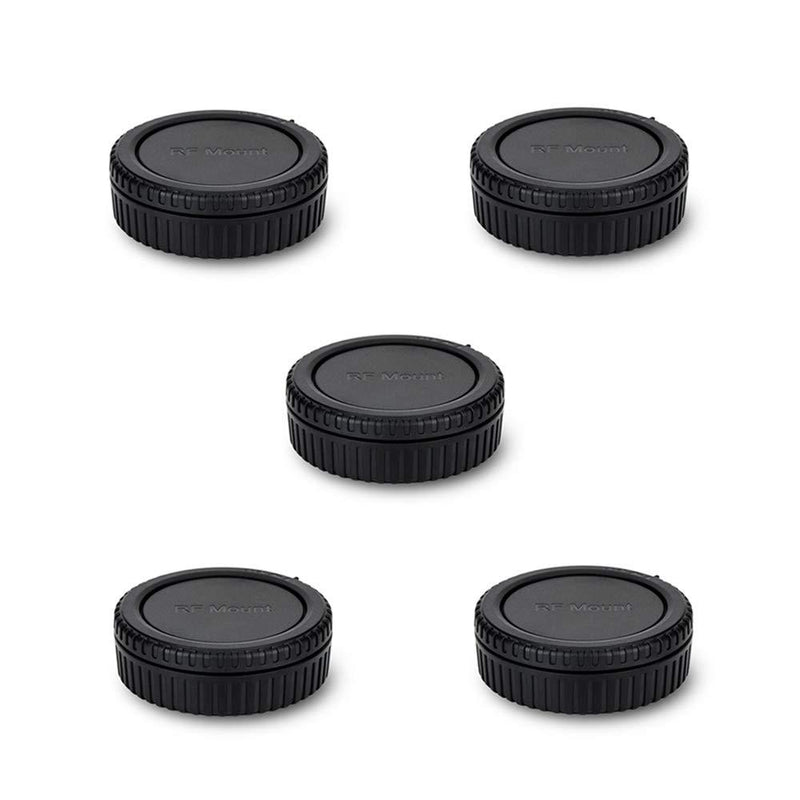 Rear Lens Cap & Body Cap Cover Fit for Canon RF Mount for Canon EOS R RP Replace RF Rear Lens Cap & R-F-5 Body Cap -5 packs 5 Packs
