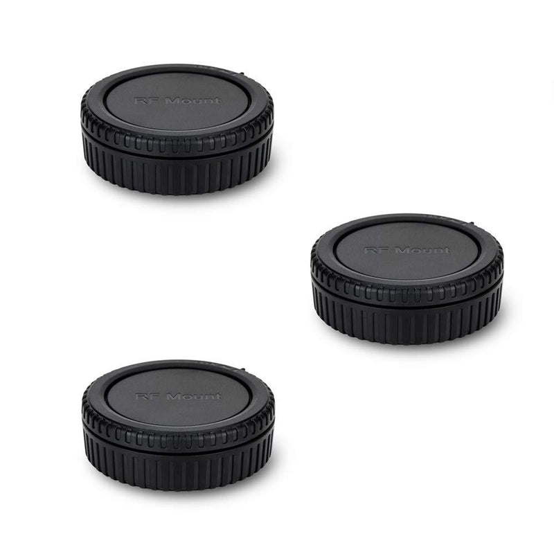 Rear Lens Cap & Body Cap Cover Fit for Canon RF Mount for Canon EOS R RP Replace RF Rear Lens Cap & R-F-5 Body Cap -3 packs 3 Packs