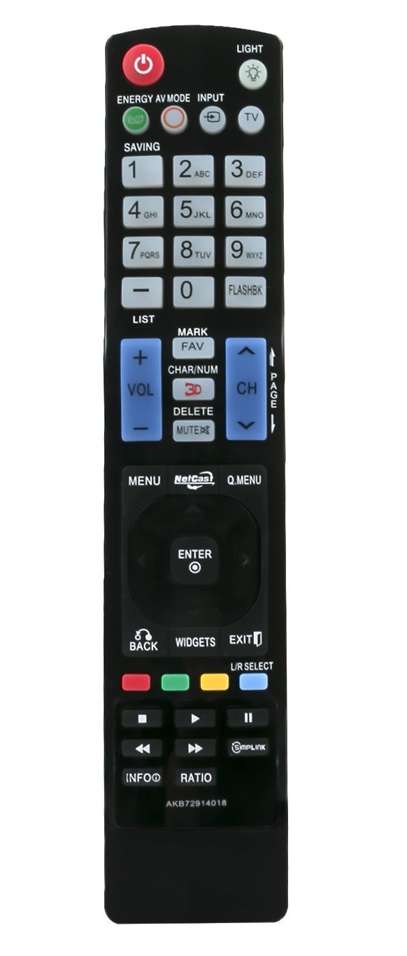 AULCMEET AKB72914018 Replaced Remote Control Compatible with LG LCD LED Plasma TV 32LD550 55LD650 42LE5400 47LE5500 32LE5400 46LD550 47LE5400 55LE5500 52LD550 55LE5400 42LE7500 42LE5500 60LD550