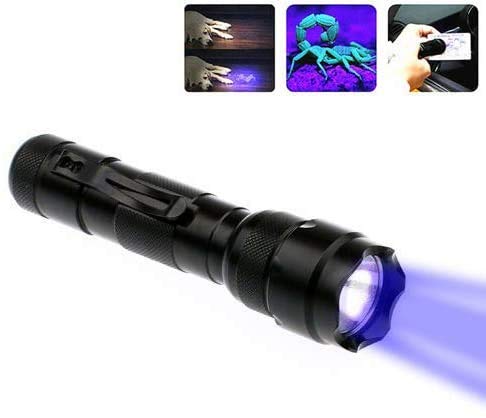 365nm UV Flashlight Rechargeable Black Light Powerful Ultraviolet LED for Curing UV Glue Detecting Minerals Diamond Scorpions and Leak Detector Style A
