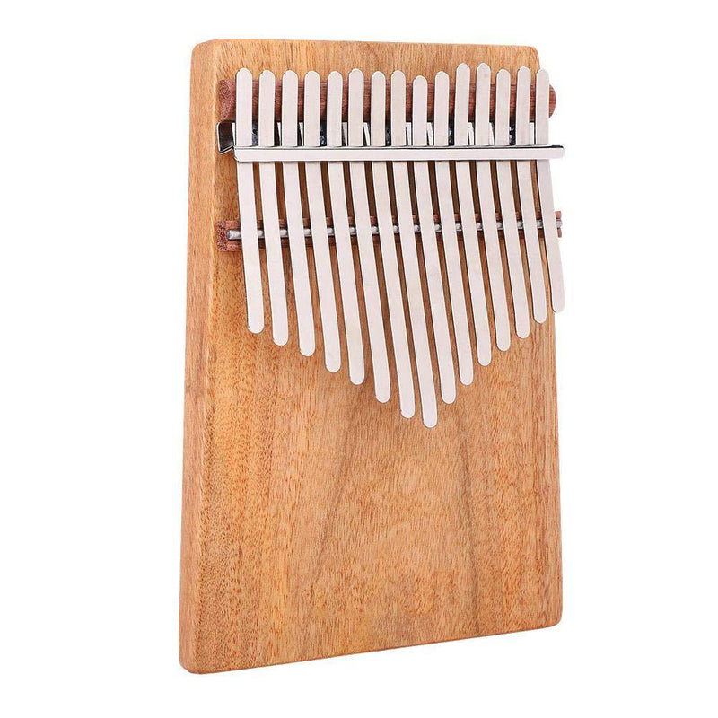 Kalimba 15 Keys Thumb Piano, Portable Full solid Camphorwood 15 Scales G Major Kalimba Instrument with Belt Bag Stickers K15CAP