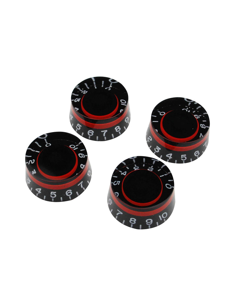Guyker 4Pcs Guitar Potentiometer Control Knobs with Dia. 6mm(0.24") Shaft Pots - Speed Volume Tone Knob Replacement Parts for Electric Guitar or Precision Bass (Red) Red