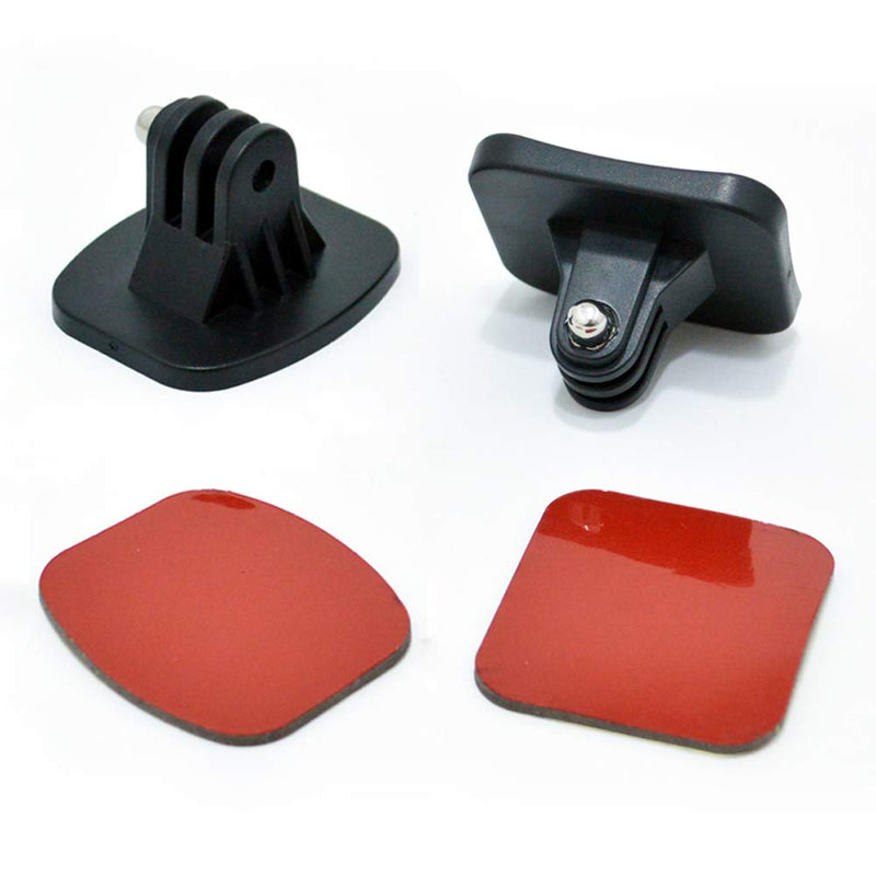 Adhesive Mounts for GoPro Cameras - Curved & Flat Mounts Base with Strong Sticky Pads Easy Mount to Helmet - Camera Mounting Accessory Kits Fits for All GoPro Hero 7 6 5 4 3+ 3