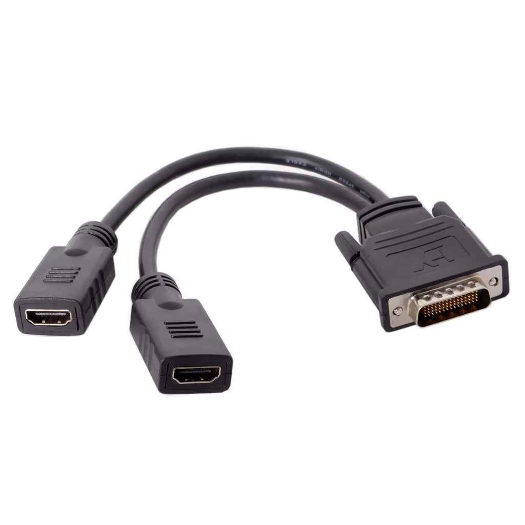 DMS 59 Pin to 2 HDMI Cable, CABLEDECONN DMS 59 Pin Male to HDMI Female Dual Monitor Extension Cable Adapter for Lhf Graphics Card (DMS 59 pin Dual hdmi)