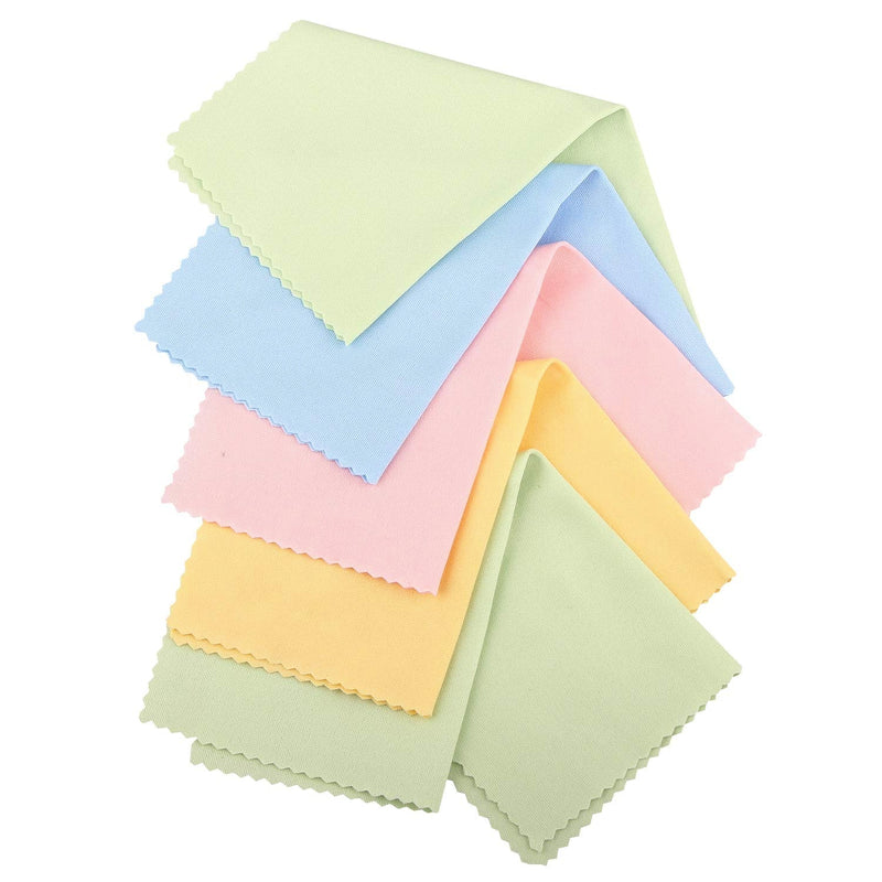 Futheda 5PCS Microfiber Cleaning Polishing Polish Cloth for Musical Instrument Guitar Strings Violin Piano Clarinet Trumpet Sax Flute Universal (Color Random)