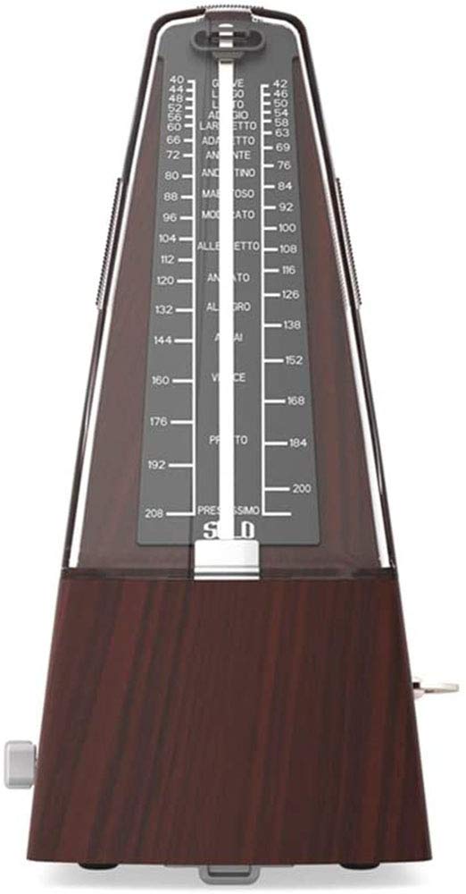 HQzon Mechanical Metronome for Guitar/Piano/Bass/Violin/Drum and Other Musical Instruments, Wood Grained, High Precision/battery free 01#Wood Grained