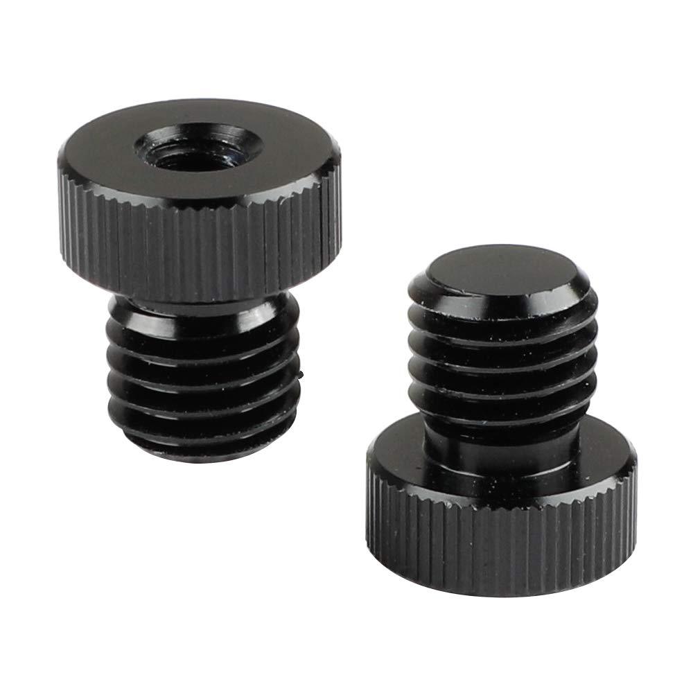 CAMVATE M12 Male to 1/4" Female Screw Adapter for 15mm Rod Plug(2 Pieces)