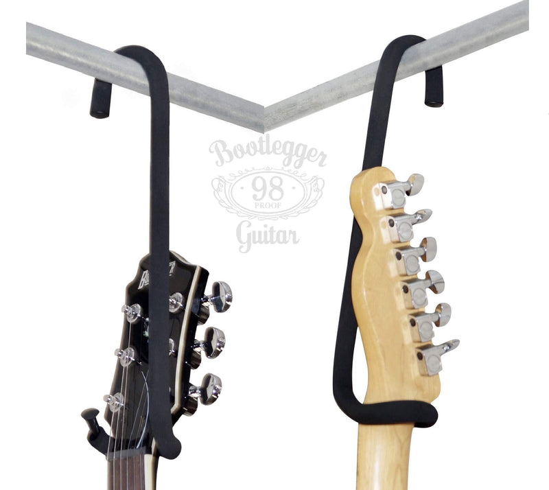 Guitar Bar Hanger No Slip Padded Hard Metal 12” Closet Bar Hanger - 6 String Electric & Acoustic Guitars 4 String Bass - Not Guitar Stand Display Storage In A Closet - Over Head Pipe - Your Rack