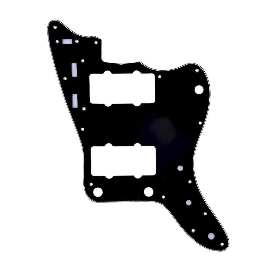 Musiclily Pro 13-Hole Guitar Pickguard for JPN Made Fender Japan Jazzmaster, 3Ply Black