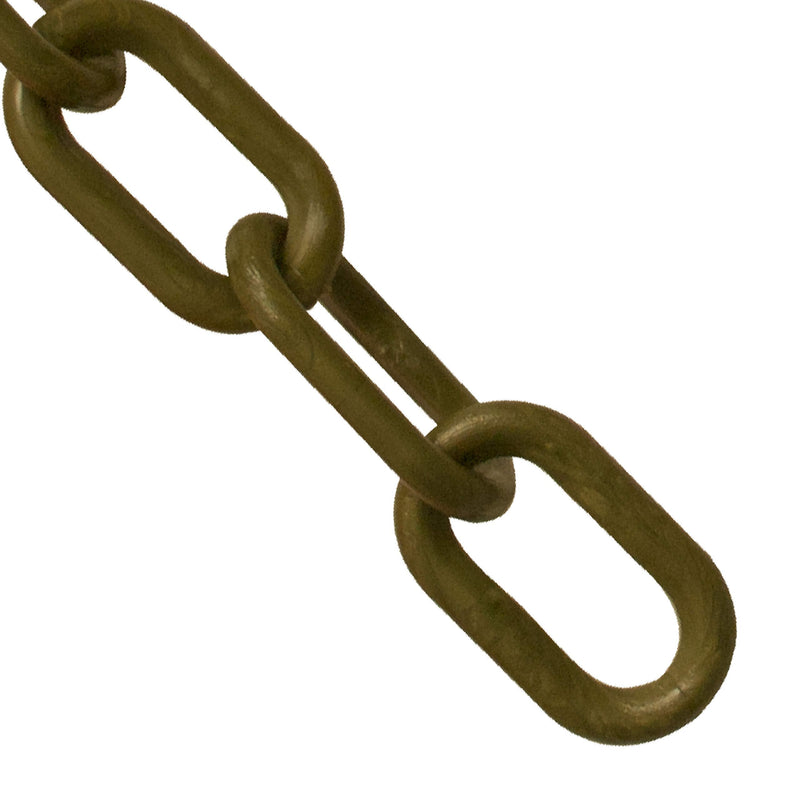 Mr. Chain Plastic Barrier Chain, Khaki Gold, 1-Inch Link Diameter, 25-Foot Length (10007-25)