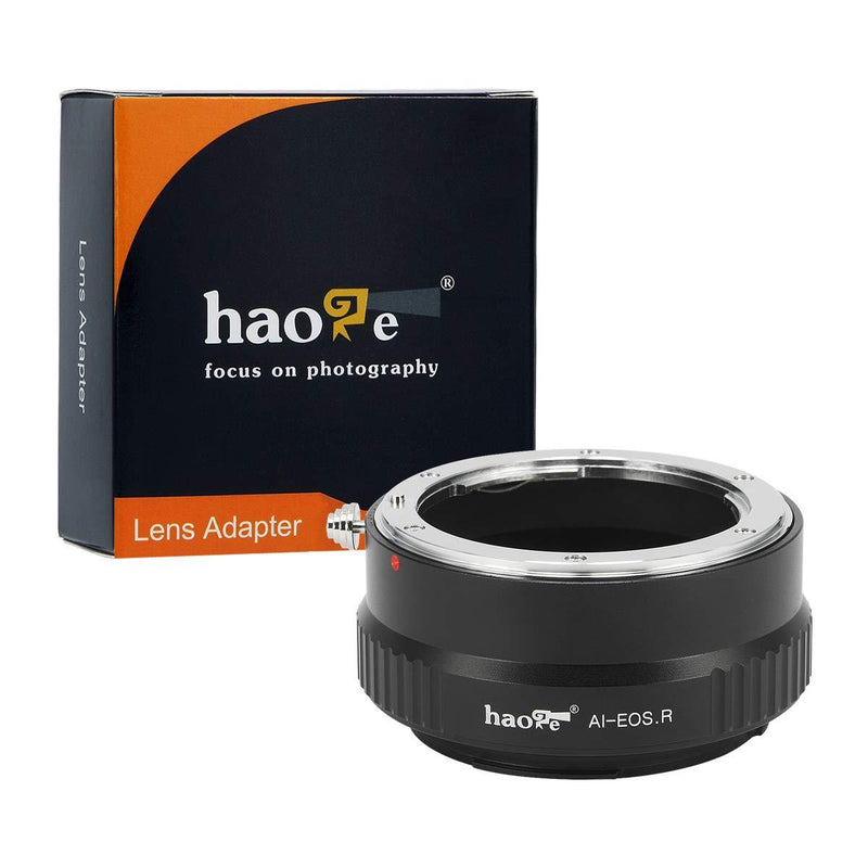 Haoge Manual Lens Mount Adapter for Nikon Nikkor F/AI/AIS/D Lens to Canon RF Mount Camera Such as Canon EOS R