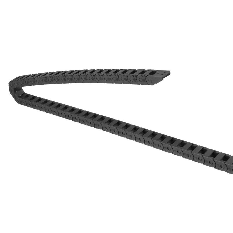 uxcell Drag Chain Cable Carrier Open Type with End Connectors R18 10X11mm 1 Meter Plastic for Electrical CNC Router Machines