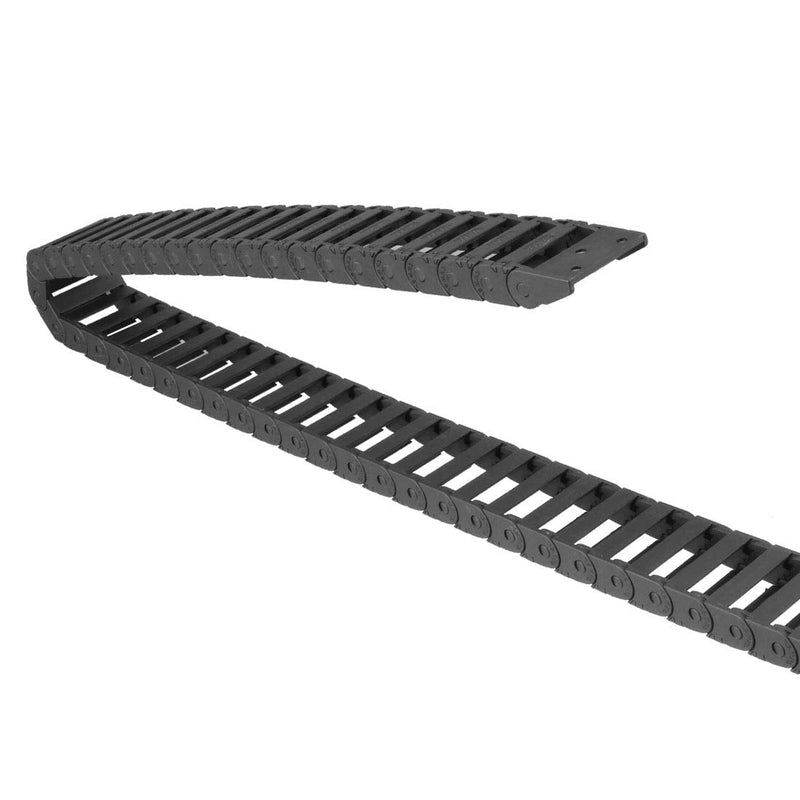 uxcell Drag Chain Cable Carrier Open Type with End Connectors 10X30mm 1 Meter Plastic for Electrical CNC Router Machines 10mmX30mm
