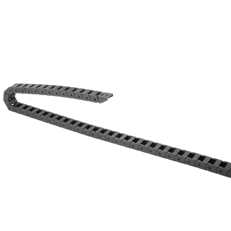 uxcell Drag Chain Cable Carrier Closed Type with End Connectors R18 10X15mm 1.5 Meter Plastic for Electrical CNC Router Machine Black