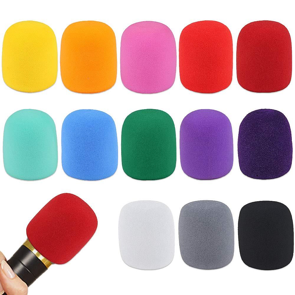 [AUSTRALIA] - 13 Pack Thick Handheld Stage Microphone Windscreen Foam Cover Karaoke DJ (13 Color) 