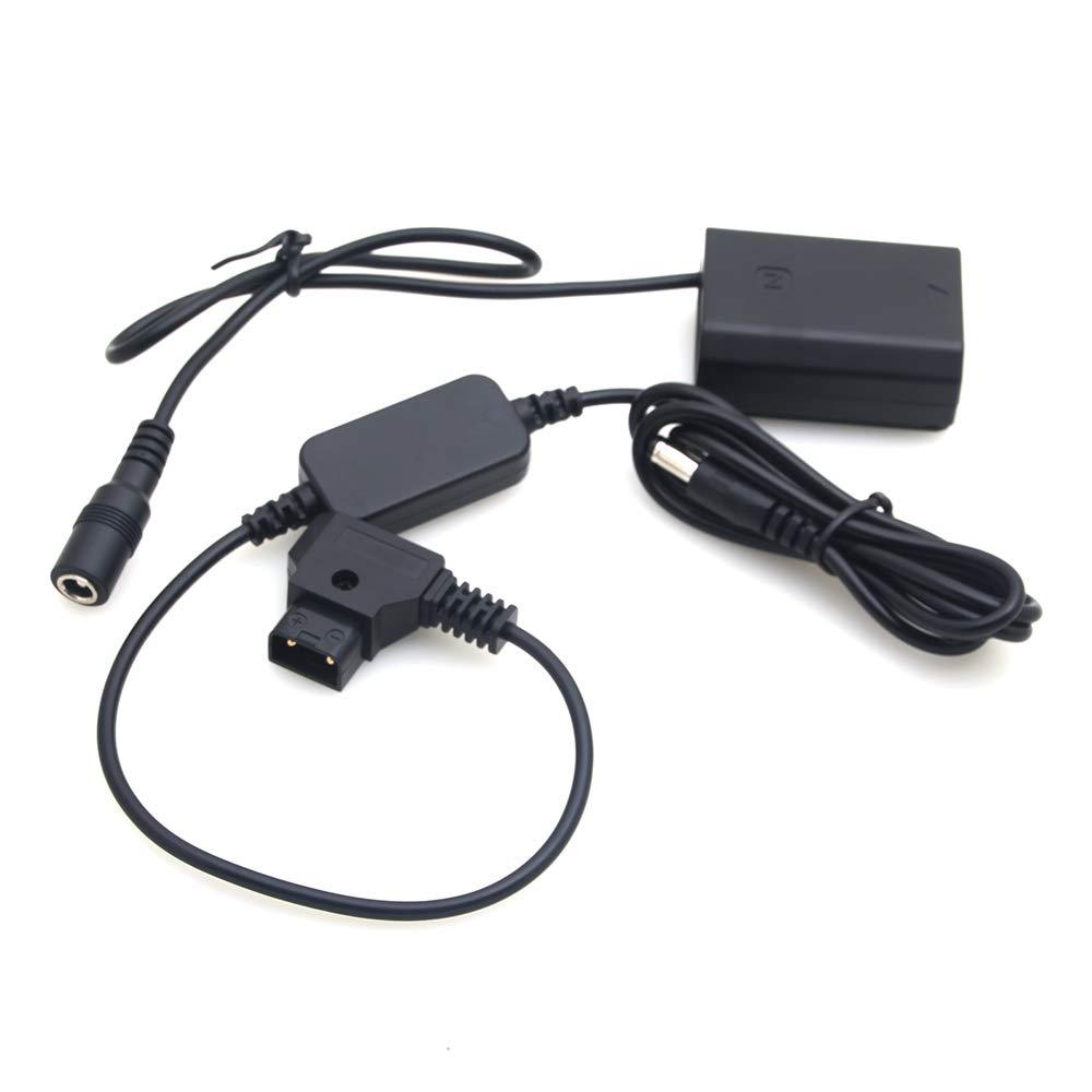 Fotga Power Adapter Cable for D-Tap Connector to Dummy Battery NP-FZ100 for Sony A6600 A7III A7RIII A7SIII A7RM4 A9 ILCE-9 II A7C Camera