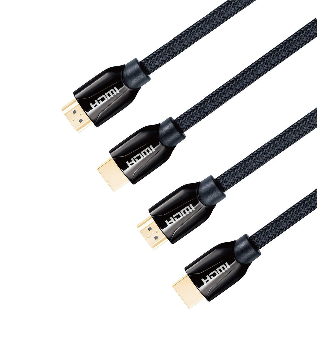 JAVEX [2 Pack] Pure Copper HDMI Cable, Metal Connector, Nylon Braided Protection, 4K@60Hz 18Gpbs, 1.8M(6FT)+ 3M(10FT) 6FT+10FT Braided