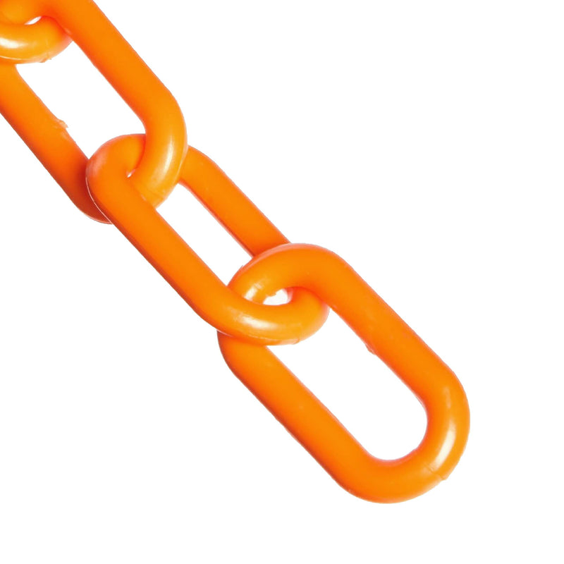 Mr. Chain Plastic Barrier Chain, Safety Orange, 2-Inch Link Diameter, 10-Foot Length (50012-10)