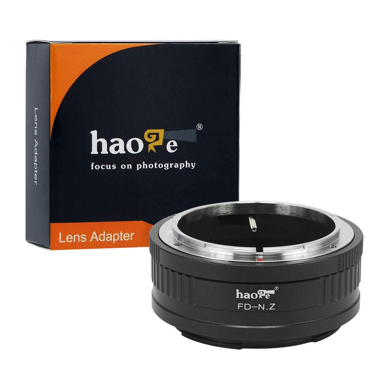 Haoge Manual Lens Mount Adapter for Canon FD Lens to Nikon Z Mount Camera Such as Z7II Z6II Z6 Z7