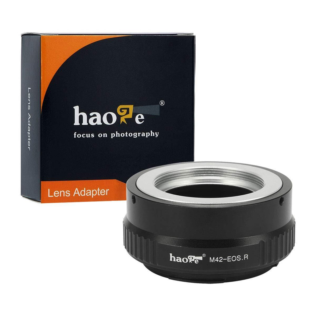 Haoge Manual Lens Mount Adapter for M42 42mm Screw Mount Lens to Canon RF Mount Camera Such as Canon EOS R