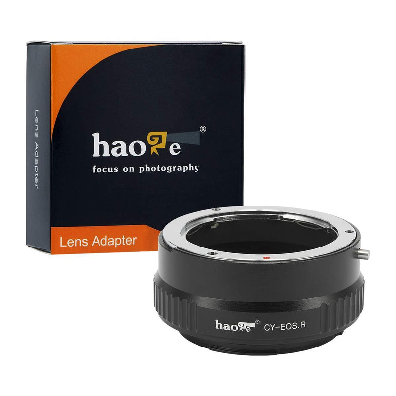 Haoge Manual Lens Mount Adapter for Contax Yashica C/Y CY Lens to Canon RF Mount Camera Such as Canon EOS R