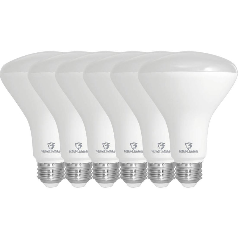 Great Eagle R30 or BR30 LED Bulb, 11W (75W Equivalent), 850 Lumens, Upgrade for 65W Bulb, 3000K Soft White Color, for Recessed Can Use, Wide Flood Light, Dimmable, and UL Listed (Pack of 6) 3000K (Soft White)