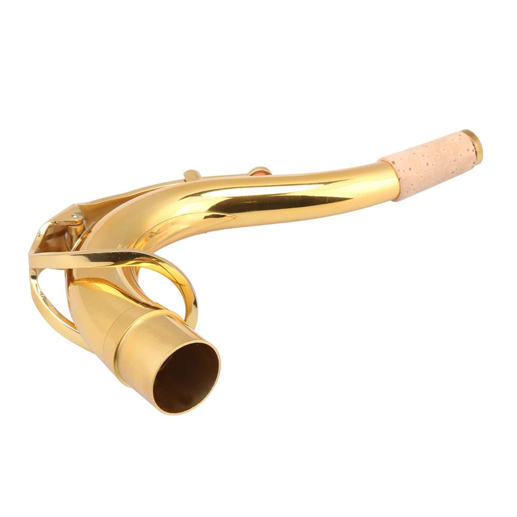 Yibuy Golden Tenor Saxophone Bend Neck Woodwind Accessory 27.5cm Port Diameter