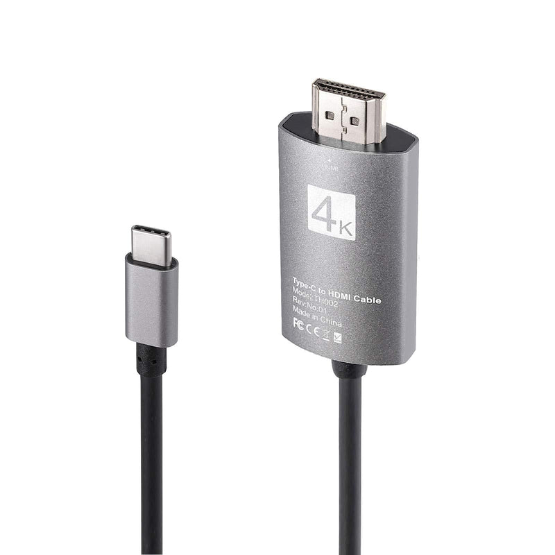 CAMWAY USB C to HDMI Adapter 4K Cable,USB Type-C to HDMI TV HDTV Cable Adapter for iPad Pro/MacBook Pro/Samsung/Dell XPS/Pixelbook, etc