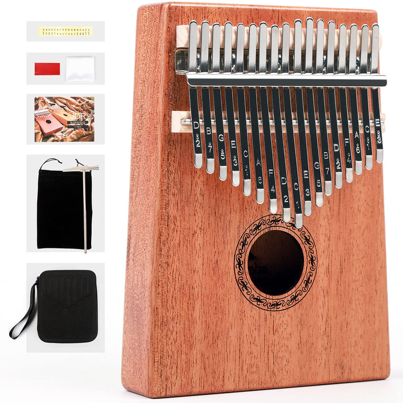 JDR Kalimba Thumb Piano 17 Keys,Portable Finger Piano mbira Instruments Gifts for Kids and Adults Beginners