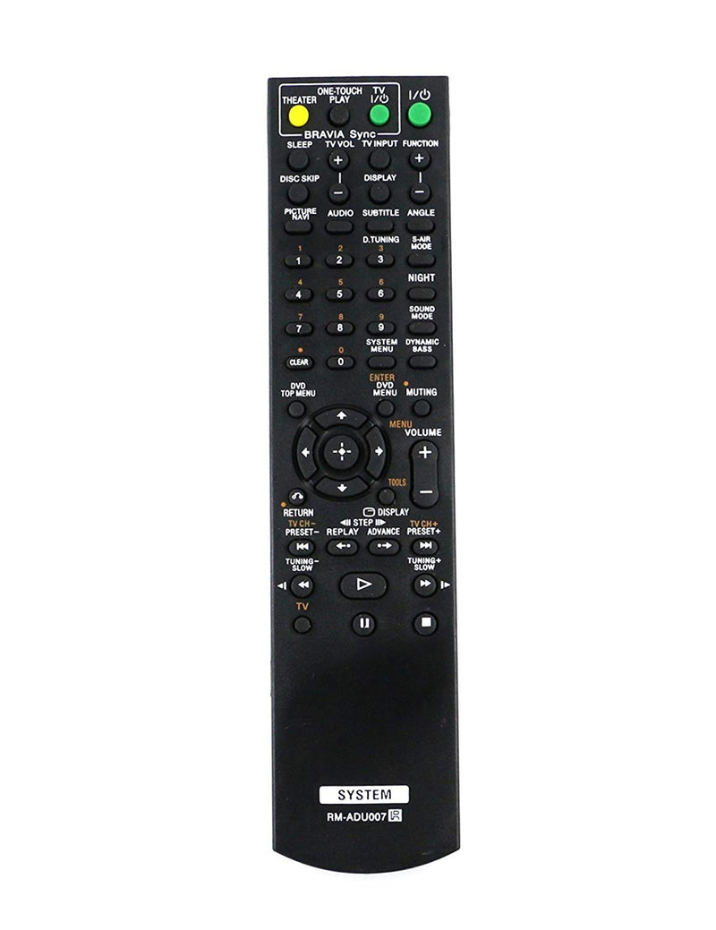 RM-ADU007 Remote Control Replaced for Sony DAV-HDX274 RMADU007A HCDHDX277 HCD-HDX287WC HCD-HDX576 DAV-HDX475 HCD-HDX275 HCD-HDX475 HCD-HDX576WF Home Theater System (1-480-570-21)