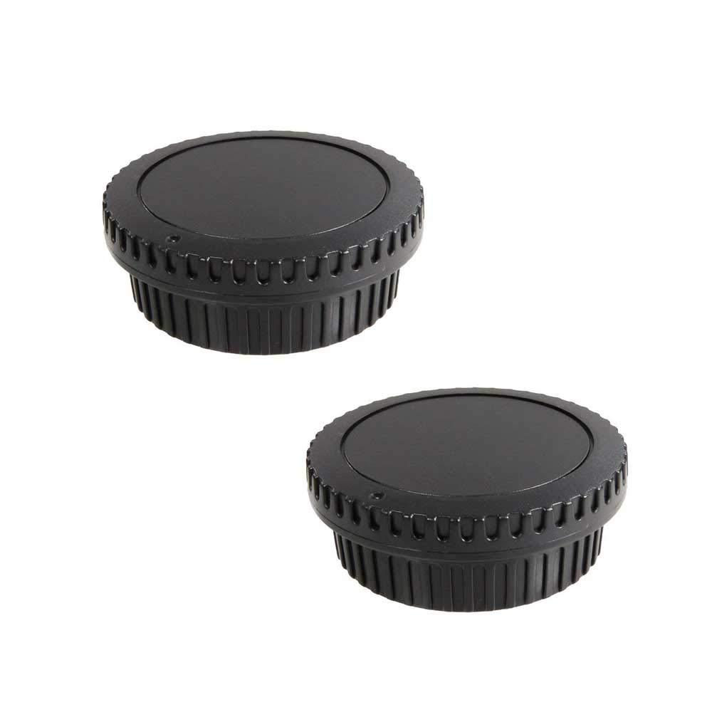 Camera Body Cap & Rear Lens Cover Compatible with Canon Rebel T8 T8i T7 T7I T6 T6i T5 T5i SL3 SL2 SL1 90D 80D 70D 7D 7DII 6D 6DII 5DIV 5DIII 5DII w/EF EF-S Lens [2 Pack]