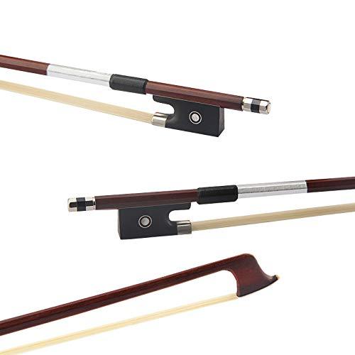 Full Size 4/4 Violin Fiddle Bow Well Balanced Round Brazil Wood Stick Horsehair