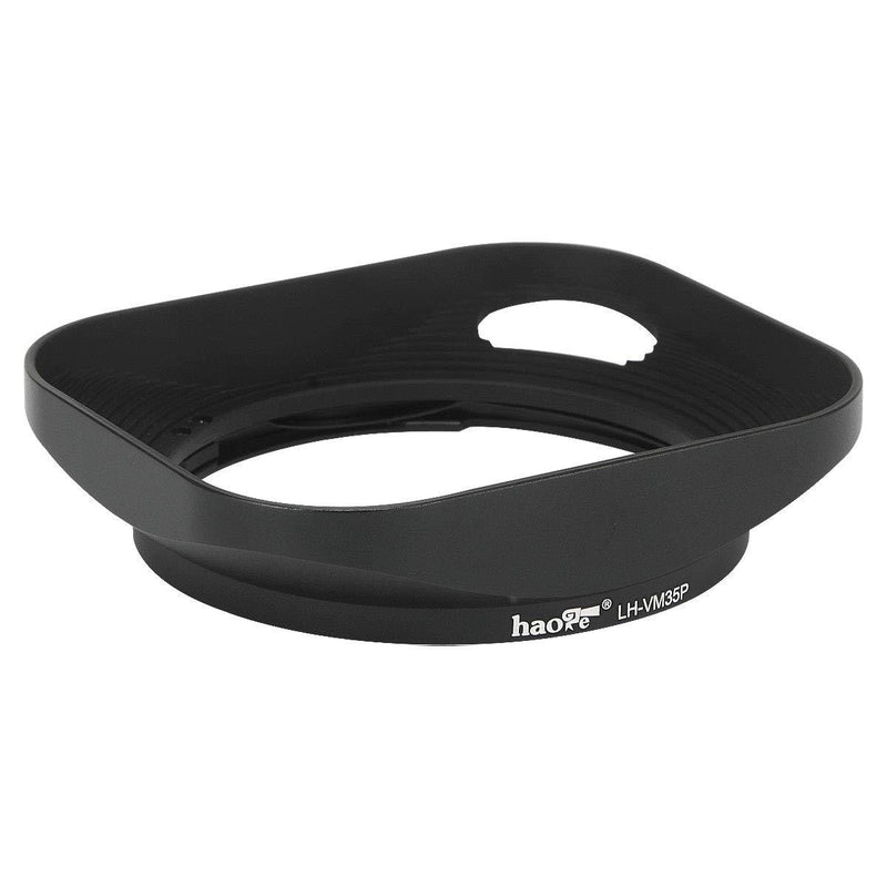 Haoge LH-VM35P Bayonet Metal Square Lens Hood Compatible with Voigtlander Nokton Aspherical ASPH 40mm f/1.2 VM, 35mm f1.2 VM, 50mm f1.2 VM Leica M Lens Replaces LH-8 Hollow Out Designed Black Square - Hollow Out Designed