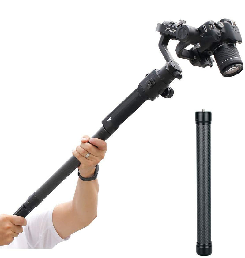 Carbon Fiber Extension Monopod Pole for DJI Ronin S/SC, Extendable Rod Handheld Stick 13.7-Inch Gimbal Handle Grip Compatible with DJI Ronin-S/Ronin SC/Moza Air 2 / FeiyuTech AK4000 Zhiyun Crane 2