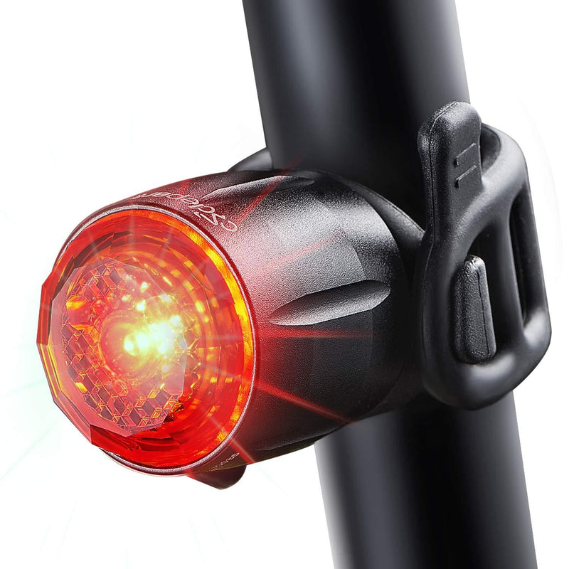 Cyclepartner Garnet-15 Universal Bike Tail Light for All Handlebars Bicycle Taillight Rear Light for Helmet Flash Warning Light Safety Light USB Rechargeable IP65 Waterproof