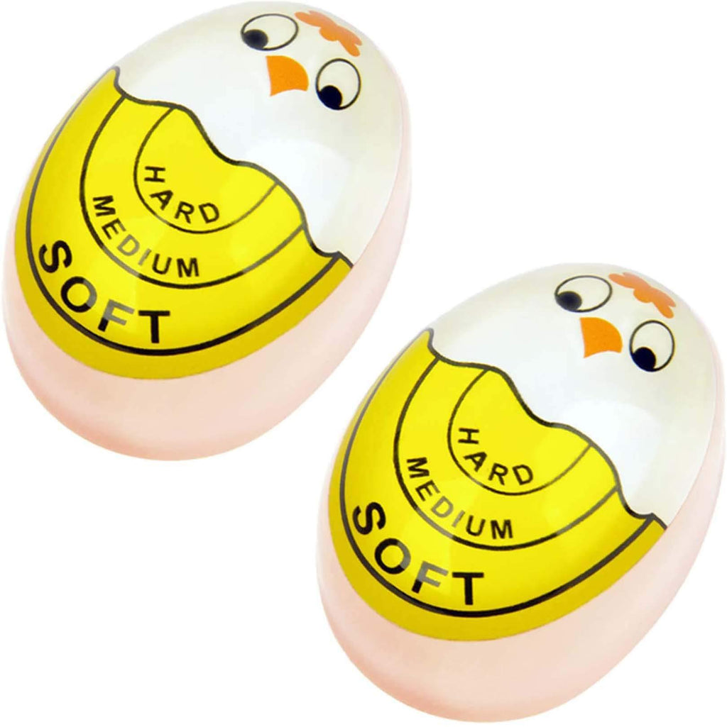 Egg Timer Sensitive Hard & Soft Boiled Color Changing Indicator Tells When Eggs are Ready (Yellow 2pcs) 2pcs Yellow
